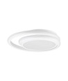 38W LED designer taklampe, hvit - Dobbel ring, Ø45cm, 4050lm, 4000K, IP20