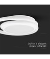 38W LED Lys - designer, 4000K, hvit, dobbelt, rund