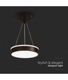 12W designer pendel - Ø24cm, 1280lm, sort, 4000K, IP20 innendørs