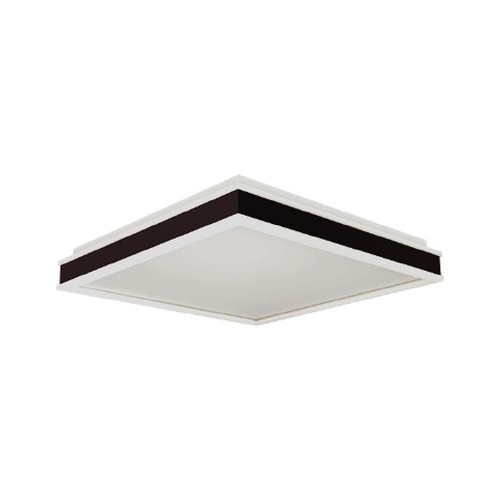 24W Firkantet LED designer taklampe - 2450lm, 45x45cm, sort kant, 4000K, IP20