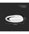 24W LED Dobbel Rund - Designer Lys, 4000K, Hvit