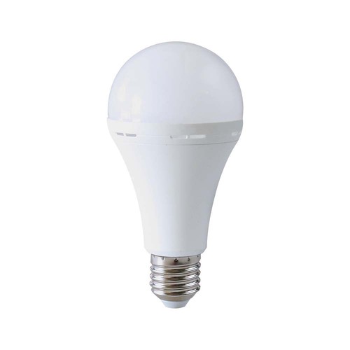 12W Nødplastlampe E27 - med batteri (3 timer), 4000K