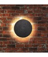 12W rund LED vegglampe, sort - CCT, dimbar, IP65, 1200lm, inkl. lyskilde
