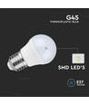 G45 LED 3,7W E27 - Plastikk Pære med Samsung Chip, 3000K