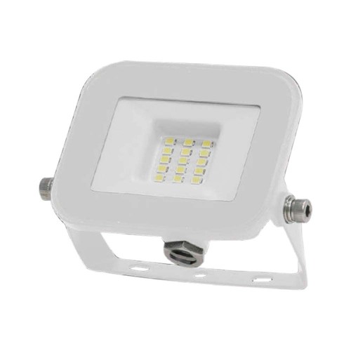 10W LED lyskaster, hvit - Samsung LED chip, IP65, ultra-tynt design, 4000K, utendørs