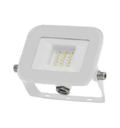 10W LED lyskaster, hvit - Samsung LED chip, IP65, ultra-tynt design, 3000K, utendørs