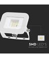 10W LED lyskaster, hvit - Samsung LED chip, IP65, ultra-tynt design, 3000K, utendørs