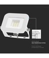 10W LED lyskaster, hvit - Samsung LED chip, IP65, ultra-tynt design, 3000K, utendørs