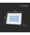 200W LED lyskaster, Samsung LED chip - 185lm/W, IP65, 6500K, sort, 5 års garanti