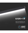 40W dimbar LED nedhengt takarmatur - 120cm, UGR 19