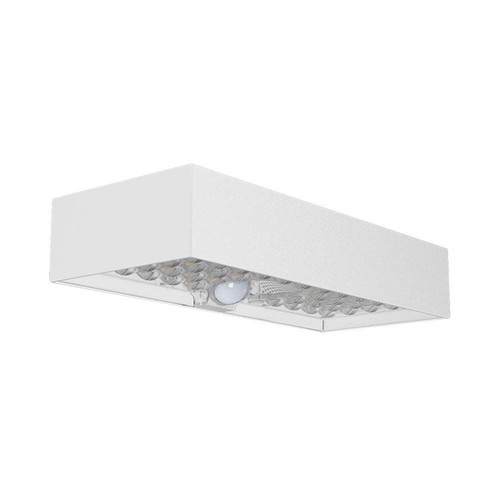 6W LED solcelle vegglampe med sensor - 900lm, IP65, hvit, 4000K, inkl. batteri