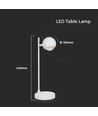 6W LED Bordlampe - Lys 3000K, Hvit, Hus