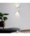 10W LED vegglampe med opp/ned lys - Hvit, 3000K, 13,5x10 cm, IP44, inkl. lyskilde