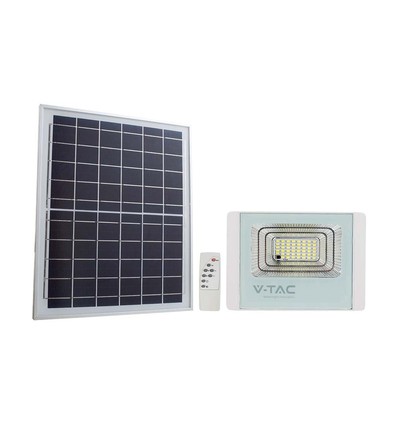 35W solcellepanel - LED Lyskaster, 6400K, Hvitt Hus