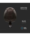 4W Epleformet pære E27 - Kulltråd svart glass 300°