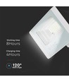 40W LED Projektør Solcellepanel - 4000K, Hvit Hus.