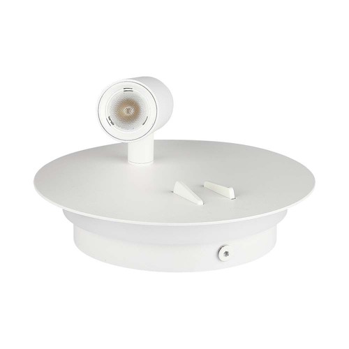 LED Hotel Lampette (Vegglampe) 3W + 6W - 3000K, Hvit