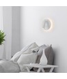 3W + 6W LED hotell vegglampe med lesearm - Hvit, 3000K, on/off knapper, CREE LED