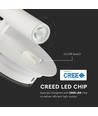3W + 6W LED hotell vegglampe med lesearm - Hvit, 3000K, on/off knapper, CREE LED