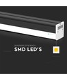 40W LED Lineært Lys - 6500K, Svart hus