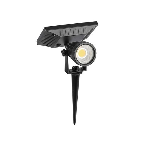 V-Tac solcelle hagelampe - Svart, COB LED, med spyd, IP65