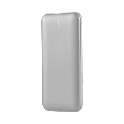 10,000mAh Powerbank - 2A, 30cm, Type C Kabel, Sølv