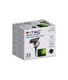 V-Tac solcelle hagelampe - Svart, COB LED, med spyd, IP65