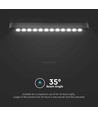 12W Skinnespot - LED Ultra Tynn Magnetisk, Grille Lys, 6400K, Sort Hus