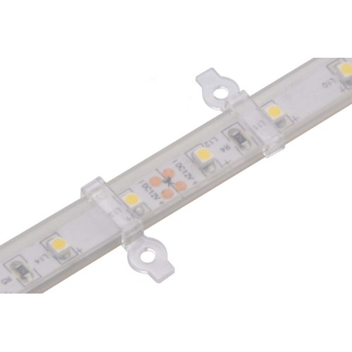 20 stk. klare festeklips til LED strip - Brukes til 10mm IP65 strips