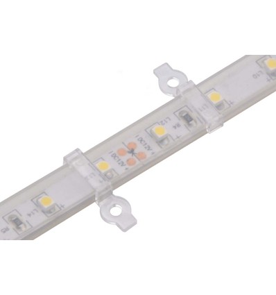 20 stk. klare festeklips til LED strip - Brukes til 10mm IP65 strips