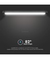 18W LED Ultra Tynn Magnetisk Skinnebelysning - Flomlys 3000K, Sort Hus