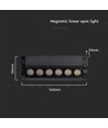 5W LED Skinnespot - Magnetisk, Justerbar, 3000K, Sort Hus.