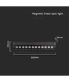 12W Skinne-spot - LED, Magnetisk, Justerbar, 3000K, Sort Hus