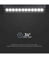 12W Skinne-spot - LED, Magnetisk, Justerbar, 3000K, Sort Hus