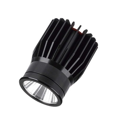 18W LED innfellingsspot - 1900lm, 6400K, sort, IP20, aluminiumsmateriale