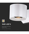 5W Vegglampe - LED, 4000K, hvit, IP65