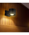 6W LED vegglampe - IP65, sort, 4000K, 465lm, firkantet, inne / ute, inkl. lyskilde