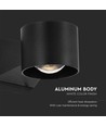 6W LED vegglampe - IP65, sort, 3000K, 465lm, firkantet, inne / ute, inkl. lyskilde