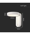 5W vegglampe - LED, 3000K+4000K, hvit, IP65