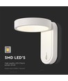 5W vegglampe - LED, 3000K+4000K, hvit, IP65