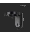 5W vegglampe - LED, 3000K+4000K, svart, IP65