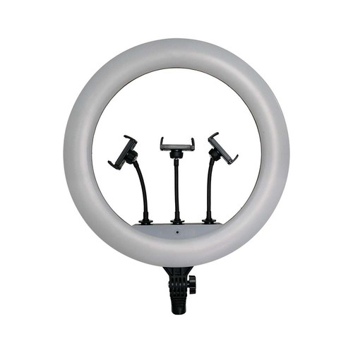 55W LED Ringlys - 18 Tommer med 3 Telefonholdere og Fjernkontroll, 3200K-5800K