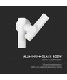 6W vegglampe med 2-veis spot - IP44, hvit, 4000K, 300° justerbar, inkl. lyskilde