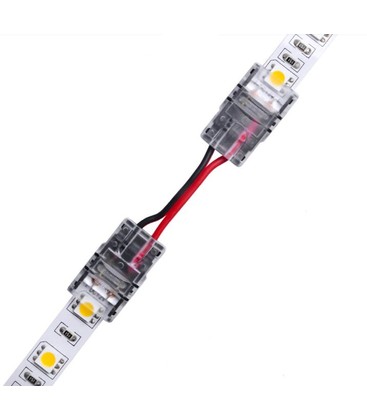 Samler med ledning til LED strip - 10mm, enkeltfarvet, IP65, 5V-24V