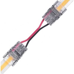 Enkeltfarget tilbehør Samler med ledning til LED stripe - 10mm, COB, enkeltfarget, IP20, 5V-24V