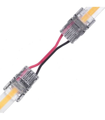 Samler med ledning til LED stripe - 10mm, COB, enkeltfarget, IP20, 5V-24V
