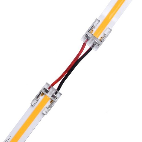 Lavprofil samler med ledning til LED strip - 10mm, COB, enkeltfarget, IP20, 5V-24V