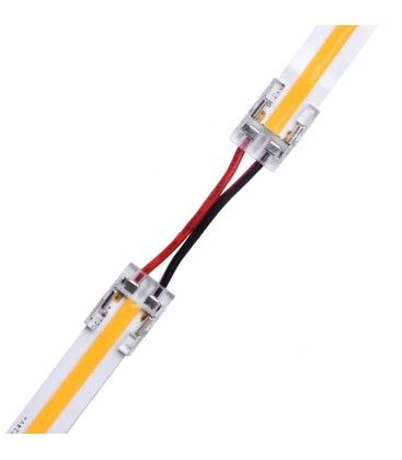 Lavprofil samler med ledning til LED strip - 10mm, COB, enkeltfarget, IP20, 5V-24V