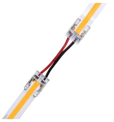 Lavprofil samler med ledning til LED strip - 10mm, COB, enkeltfarget, IP20, 5V-24V