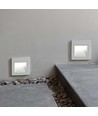 5W hvit LED innbyggingsspot til trapper - IP65, 3000K, kvadratisk, aluminium